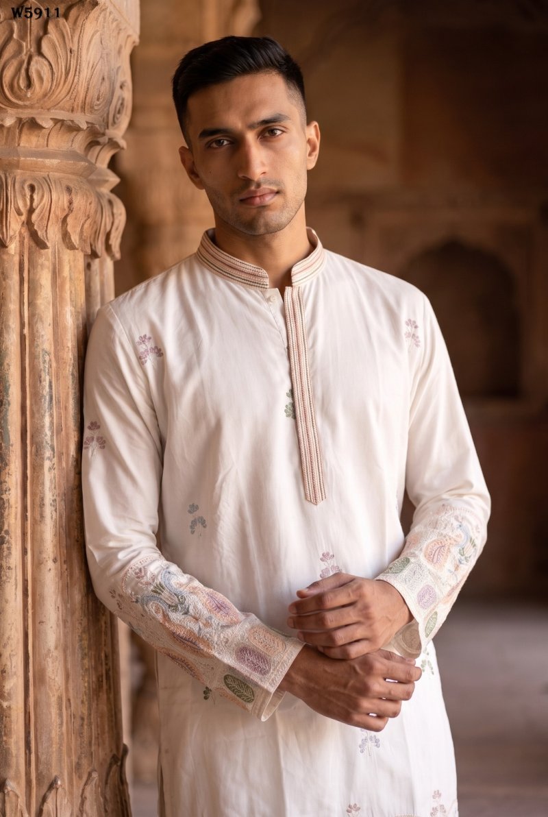 Outluk Wedding Vol 59 Silk Mens Kurta With Pajama 